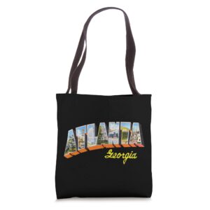 atlanta georgia ga vintage retro souvenir tote bag