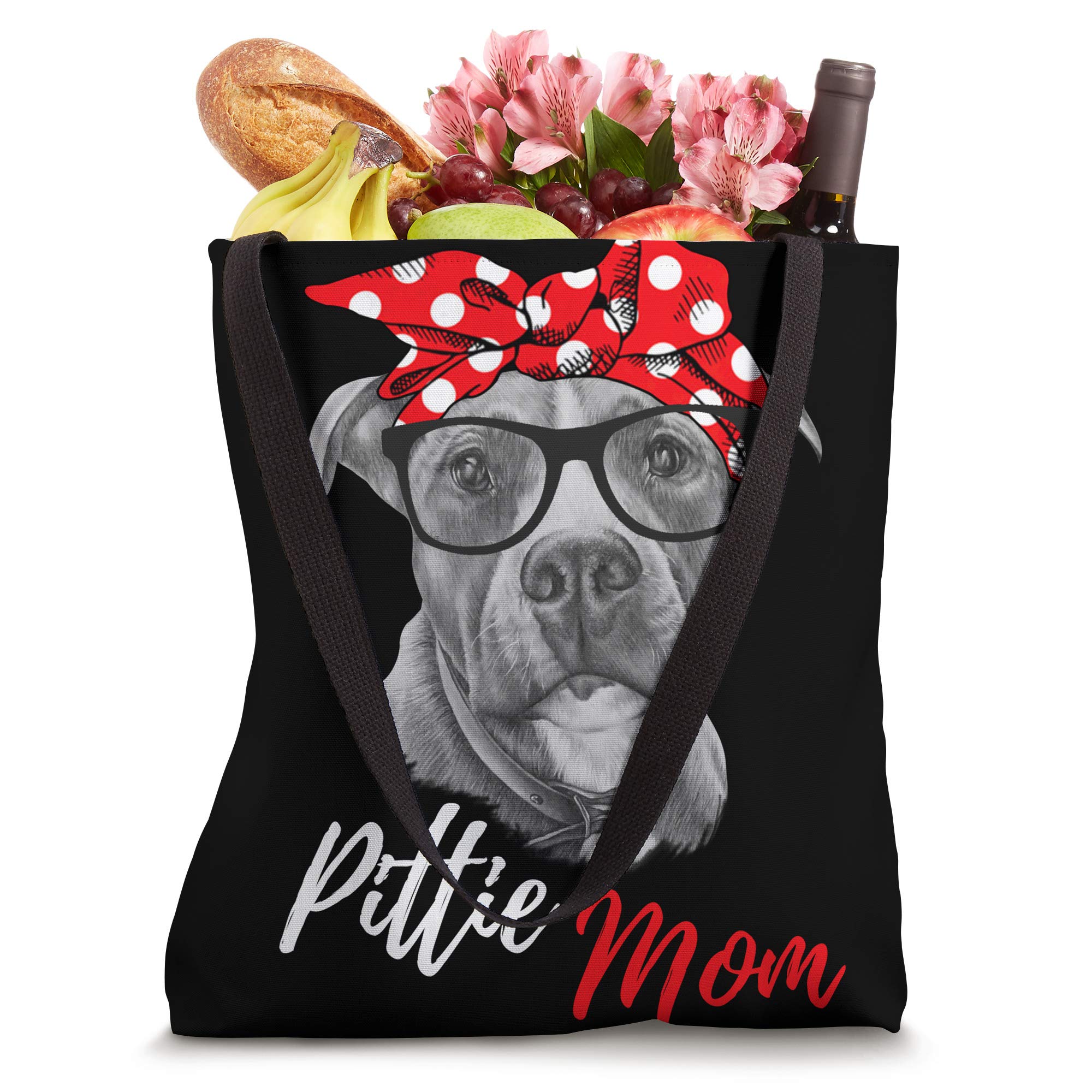 Pitbull Mom - Funny Pit Bull Dog Gift For Women Tote Bag