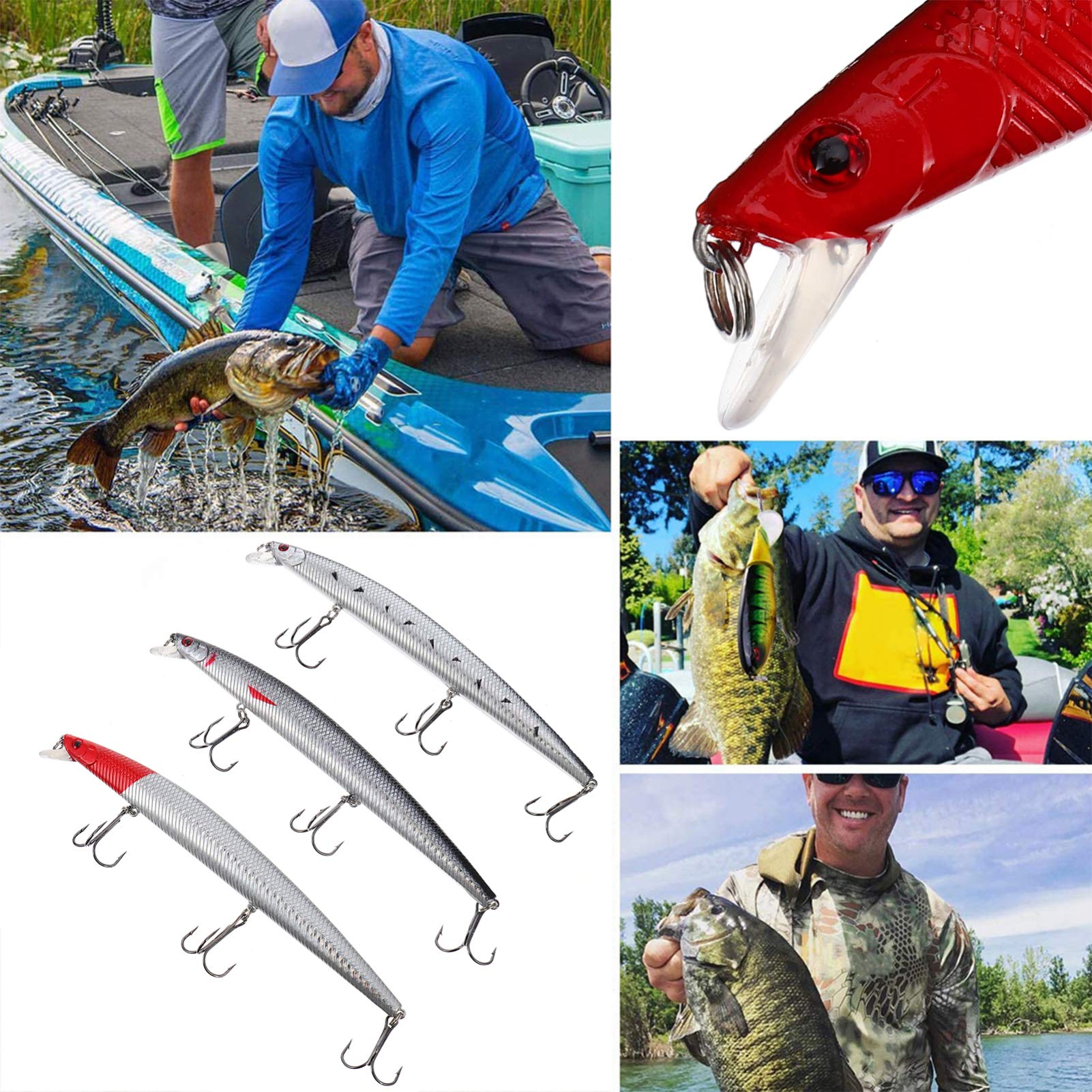 BESPORTBLE 3pcs Bait Artificial Fishing Tackle Fishing Accessory Fishing Supplies Outdoor Fake Lure Life-Like Fishing Lure Fake Fishing Lures Imitation Fishing Hook Household Fishing Tackle