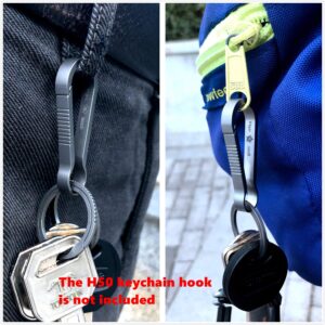 BANG TI Titanium Quick Release Keyrings Side Pushing Operation (5-Pack, K28)