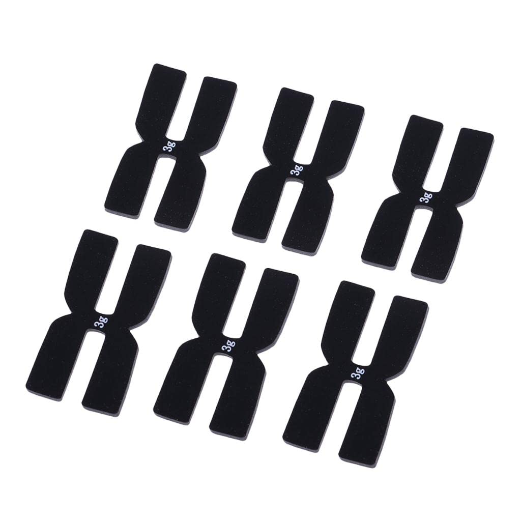 simhoa 6X Silicone 3g Racquet Balance Strips Tape Weighted Bar for Tennis Badminton, Black, 4x2cm