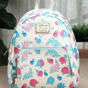 Loungefly Sleeping Beauty Floral Fairy Godmother Mini Backpack Natural-Floral