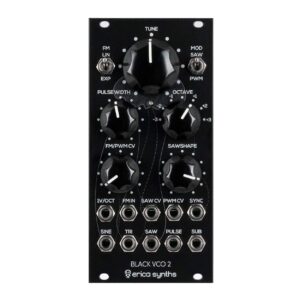 erica synths black vco v2 analog eurorack oscillator module (bkvco2d1)