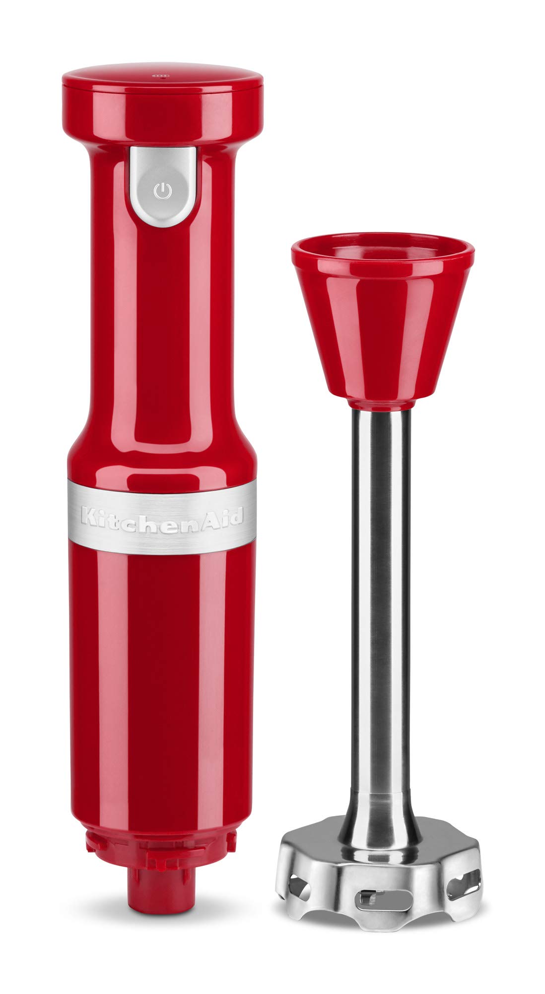 KitchenAid Cordless Variable Speed Hand Blender with Chopper and Whisk Attachment - KHBBV83, Empire Red, 1 Liter