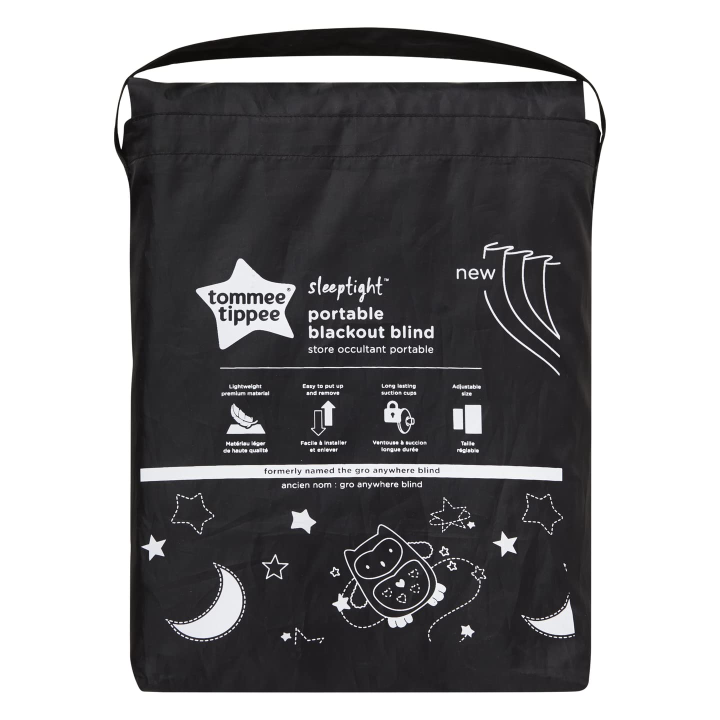 Tommee Tippee Sleeptime Portable Blackout Blind with Suction Cups, Adjustable and Lightweight, Regular, 130 x 99cm