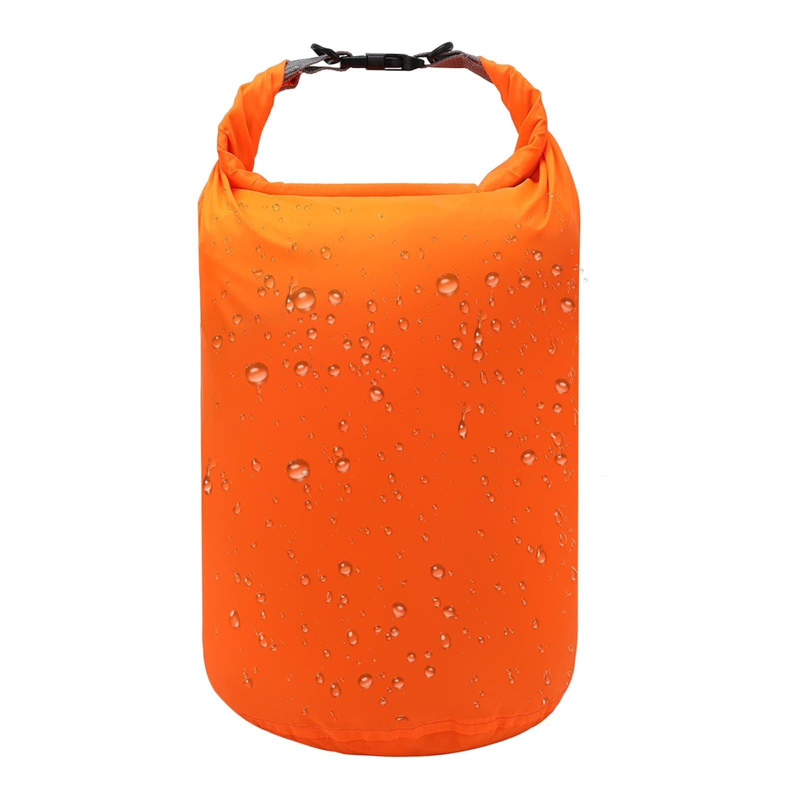 R2Depot Waterproof Dry Bag, 5L/10L/20L/40L/70L Dry Storage Bag for Kayaking, Gym, Hiking, Swimming (Orange, 20L)