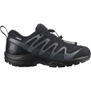 Salomon Junior XA PRO V8 CLIMASALOMON™ WATERPROOF Outdoor Shoes for Kids, Black / Black / Ebony, 1