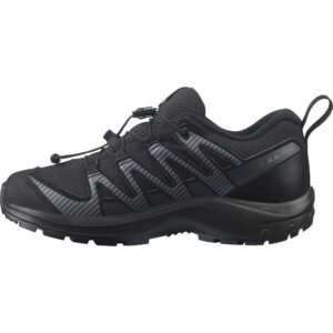 Salomon Junior XA PRO V8 CLIMASALOMON™ WATERPROOF Outdoor Shoes for Kids, Black / Black / Ebony, 1