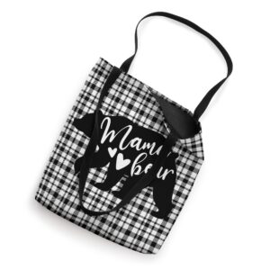 Mama Bear Buffalo Black and Red Plaid Family Women Mom Tote Bag