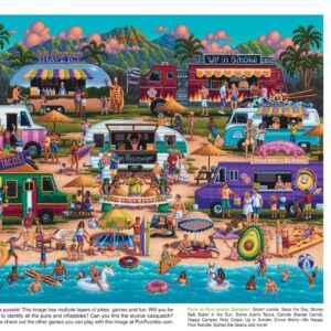 Buffalo Games - Pun Fuzzles - Hawaiian Food Truck Festival - 1000 Piece Jigsaw Puzzle