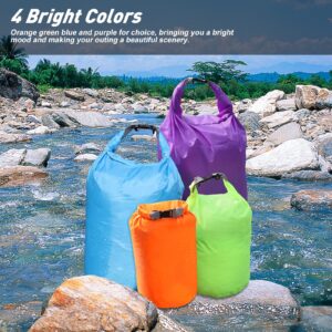 R2Depot Waterproof Dry Bag, 5L/10L/20L/40L/70L Dry Storage Bag for Kayaking, Gym, Hiking, Swimming (Orange, 20L)