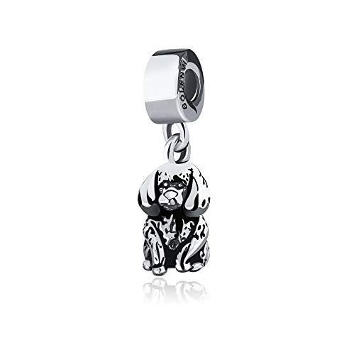 BOLENVI Poodle Miniature Toy Dog 925 Sterling Silver Dangle Pendant X Charm Bead For Pandora & Similar Charm Bracelets or Necklaces