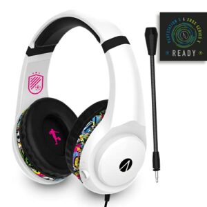 STEALTH Street Gaming Headset with Stand (White with Black/Graffiti Stand)