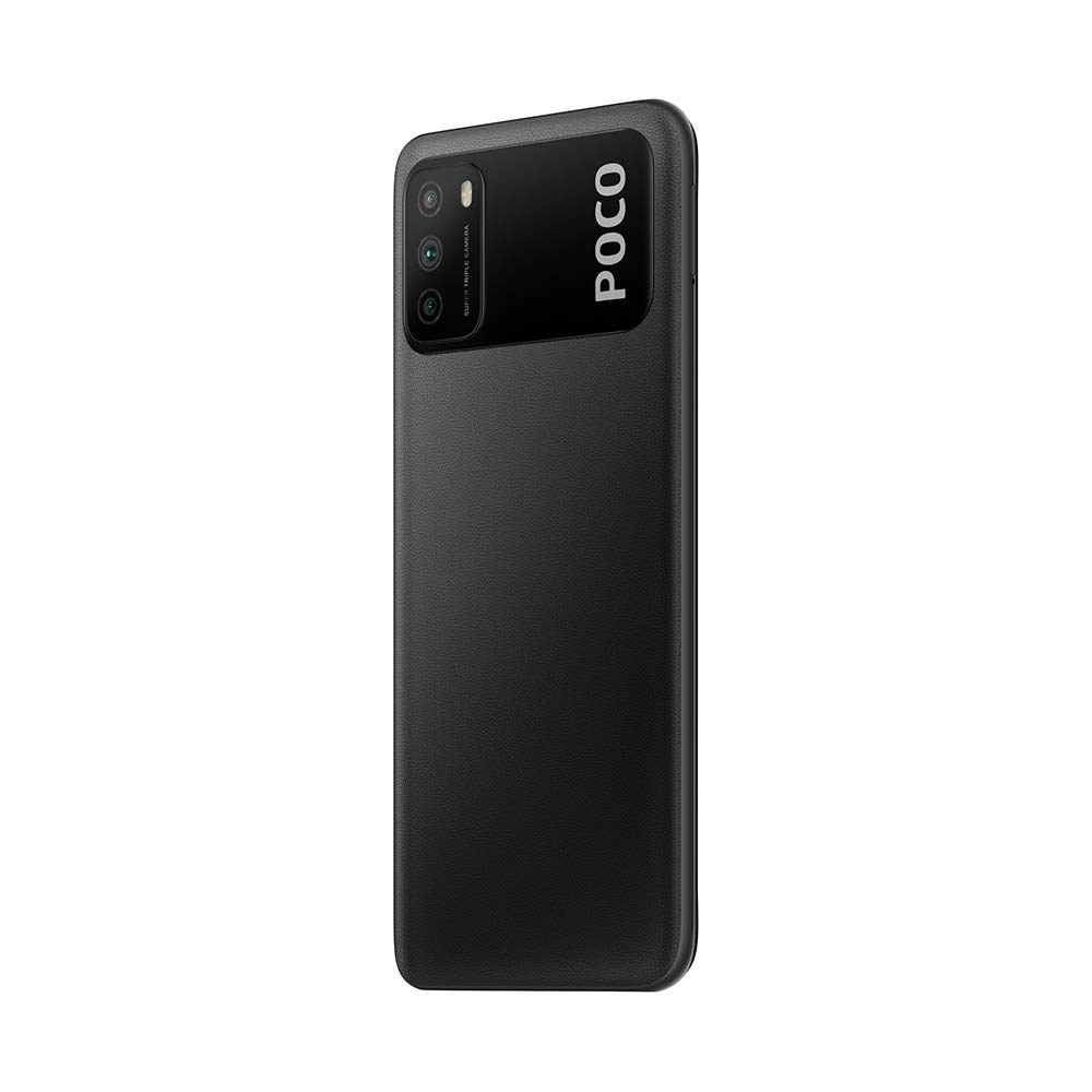 Xiaomi POCO M3 Smartphone, 4 GB + 128 GB, 6.53 "FHD + Ampio 1080P FHD + Display 51 MP, Tripla Fotocamera, 6000mAh Batteria, Doppi Altoparlanti, Jack per Cuffie da 3.5 mm, Nero (Power Black)