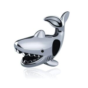 BOLENVI Great White Shark 925 Sterling Silver Charm Bead For Pandora & Similar Charm Bracelets or Necklaces