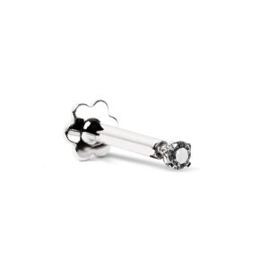 demira jewel's 14k white gold diamond nose ring - choose from 1.7mm to 3.5mm, 16g gauge, 6mm length, nickel-free, hi color, i1-i2 clarity