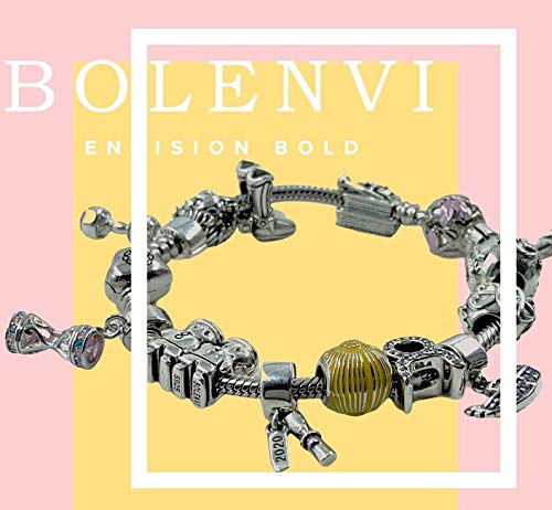 Bolenvi Crowned Lion King 925 Sterling Silver Charm Bead for Pandora & Similar Charm Bracelets or Necklaces