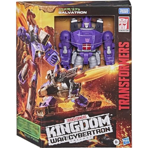 Transformers Toys Generations War for Cybertron: Kingdom Leader WFC-K28 Galvatron Action Figure - Kids Ages 8 and Up, 7.5-inch