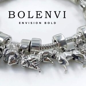 Bolenvi Miniature Schnauzer Dog 925 Sterling Silver Charm Bead for Pandora & Similar Charm Bracelets or Necklaces