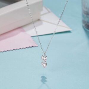 Sister Gifts from Sister,Soul Sister Gifts, Best Friend Jewelry,Sterling Silver Infinity Necklace Best Friend Birthday Gifts