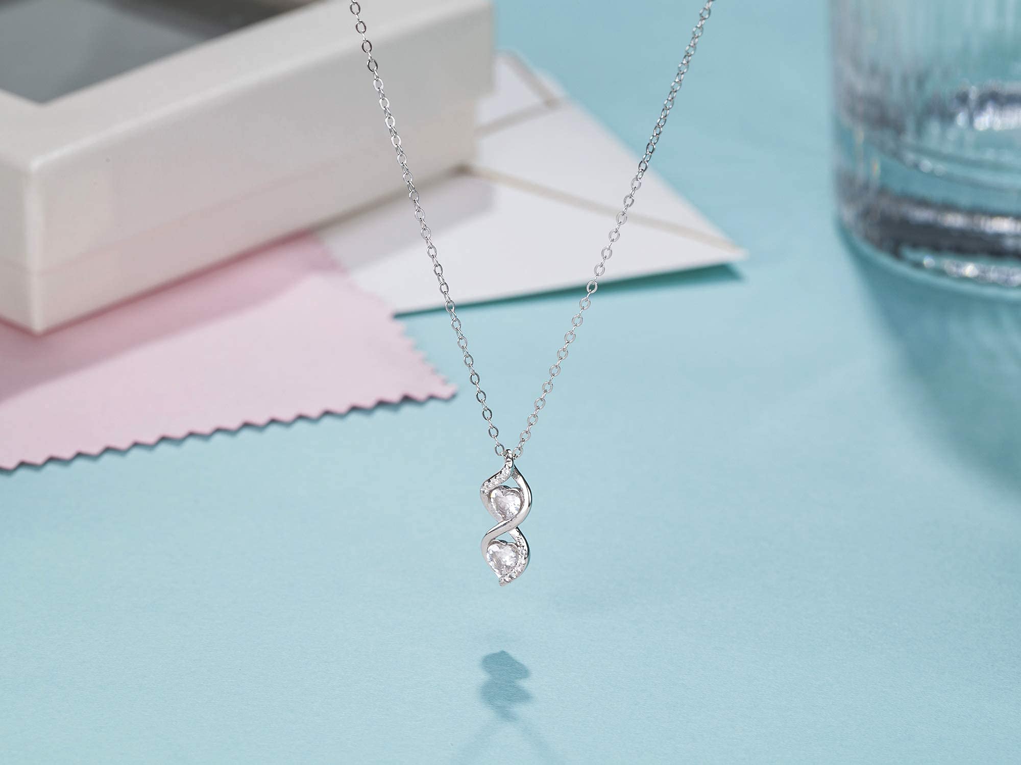 Sister Gifts from Sister,Soul Sister Gifts, Best Friend Jewelry,Sterling Silver Infinity Necklace Best Friend Birthday Gifts