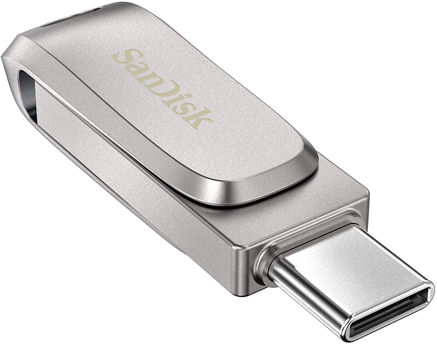 SanDisk 64GB Flash Drive (Bulk 2 Pack) Ultra Dual Drive Luxe USB Type-C for Smartphones, Tablets, and Computers - High Speed USB 3.1 (SDDDC4-064G-G46) Bundle with (1) Everything But Stromboli Lanyard