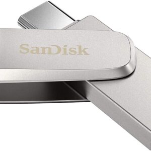 SanDisk 64GB Flash Drive (Bulk 2 Pack) Ultra Dual Drive Luxe USB Type-C for Smartphones, Tablets, and Computers - High Speed USB 3.1 (SDDDC4-064G-G46) Bundle with (1) Everything But Stromboli Lanyard