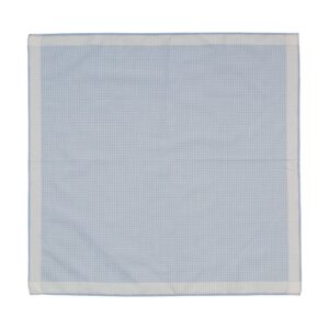 Caruso Italy Men's Italia 100% Pure Cotton Handkerchief White Blue Checks - Pack of 12