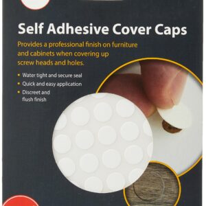 TIMco Self-Adhesive Cover Caps 13 mm - White Gloss - (Pack 112) - COVERWG13