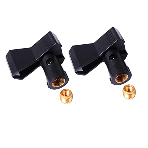 2 Pack Universal Adjustable Wireless Microphone Clip Holder With Adapter