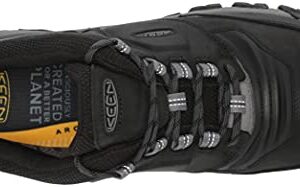 KEEN Men's Ridge Flex Low Height Waterproof Hiking Boots, Black/Magnet, 9