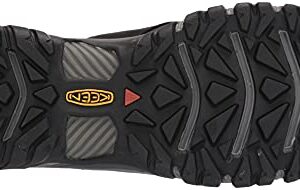 KEEN Men's Ridge Flex Low Height Waterproof Hiking Boots, Black/Magnet, 9