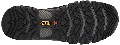 KEEN Men's Ridge Flex Low Height Waterproof Hiking Boots, Black/Magnet, 9