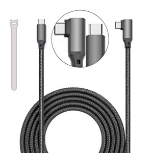 link type-c cable 16ft for meta quest pro/quest 2 cable, streaming vr game and charging high speed data transfer & fast charger cord 90 degree angled usb-c to c power cable (16ft / 5m)