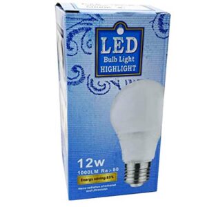 Teklectric - Daylight LED Light Bulb 5000K 12W 720 Lumens - 75 Watt Equivalent - A19 L.E.D. Light Bulb (4, 12 Watts)