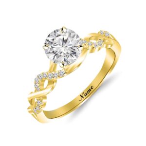 sisgem 10k 18k gold engagement ring for women,split shank pave set 1.3 carat(cttw) moissanite wedding ring with engraved name,wedding anniversary size 5-11 (18k-gold)