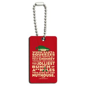 graphics & more national lampoon's christmas vacation jolliest bunch wood wooden rectangle keychain key ring