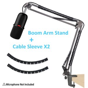 HyperX SoloCast Mic Boom Arm Stand - Professional Adjustable Scissor Microphone Boom Arm with Cable Sleeve Compatible with HyperX SoloCast Microphone by YOUSHARES