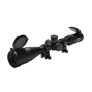 falsco hunting rifle scope 4-16x42 full dynamics,red and green illuminated reticle air rifle scope with free mount and lenses covers