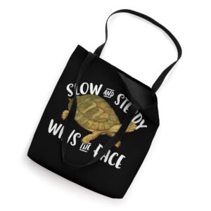 Slow and Steady Wins the Race Tortoise and the Hare Fable Tote Bag