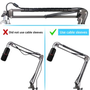 HyperX SoloCast Mic Boom Arm Stand - Professional Adjustable Scissor Microphone Boom Arm with Cable Sleeve Compatible with HyperX SoloCast Microphone by YOUSHARES