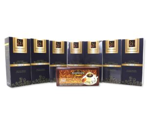 7 box nugano black coffee + 1 box gano excel classic - 100% certified ganoderma lucidium extract bold and flavorful healthy gourmet instant coffee