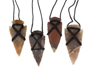 kvk crystals stone arrowhead pendant necklace