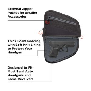 Allen Company 9" Auto-Fit 2.0 Handgun Case, Gray/Red