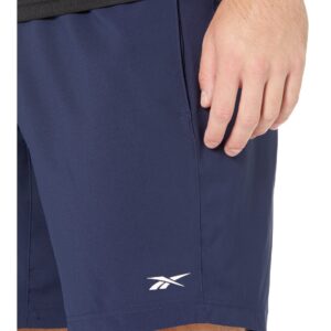 Reebok mens Workout Ready Woven Shorts, Vector Navy, Large