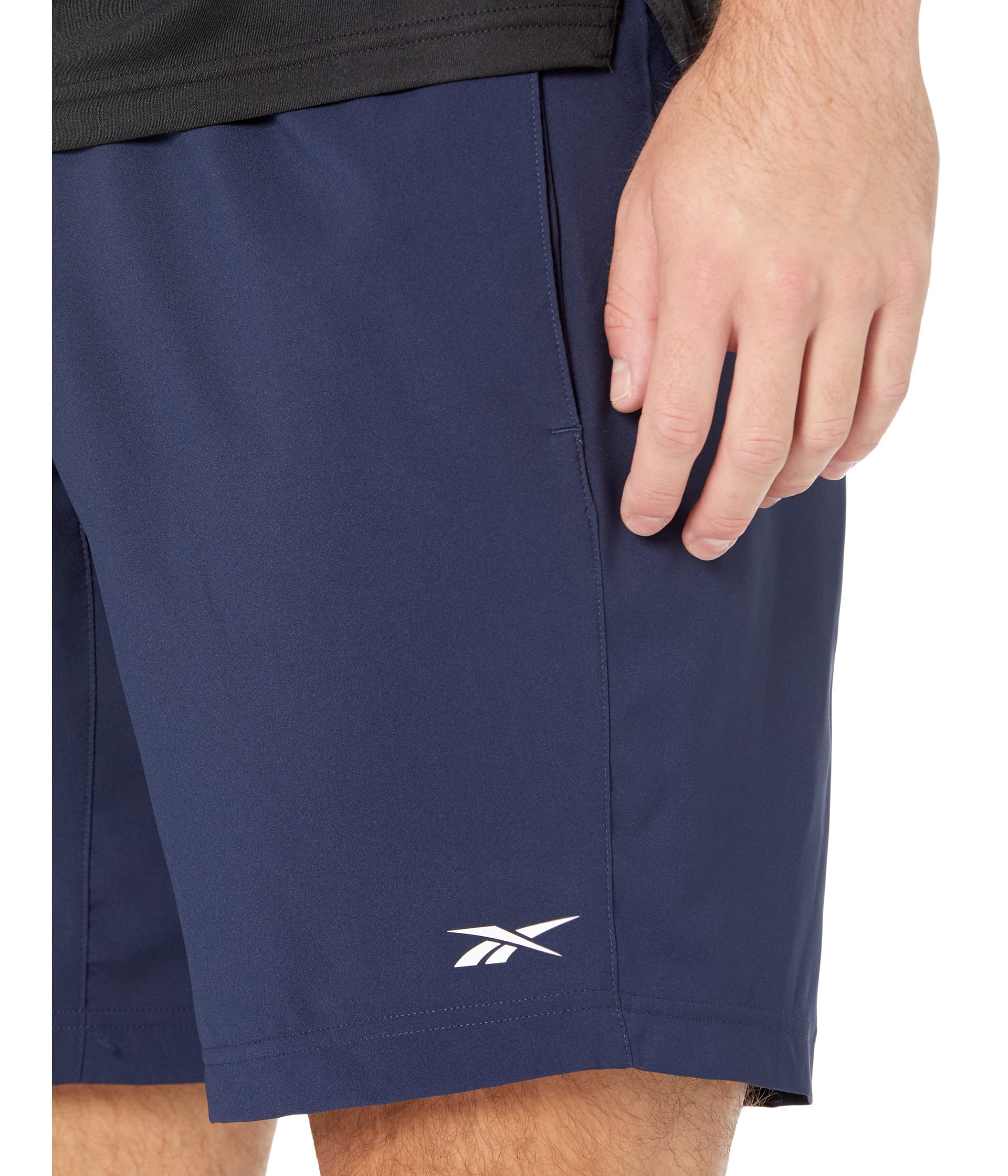 Reebok mens Workout Ready Woven Shorts, Vector Navy, Large