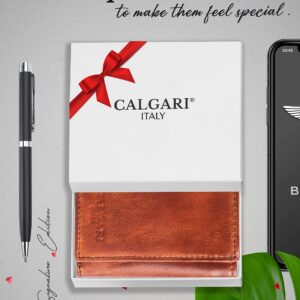 CALGARI® Italian Luxury Leather Wallets For Men | Trifold