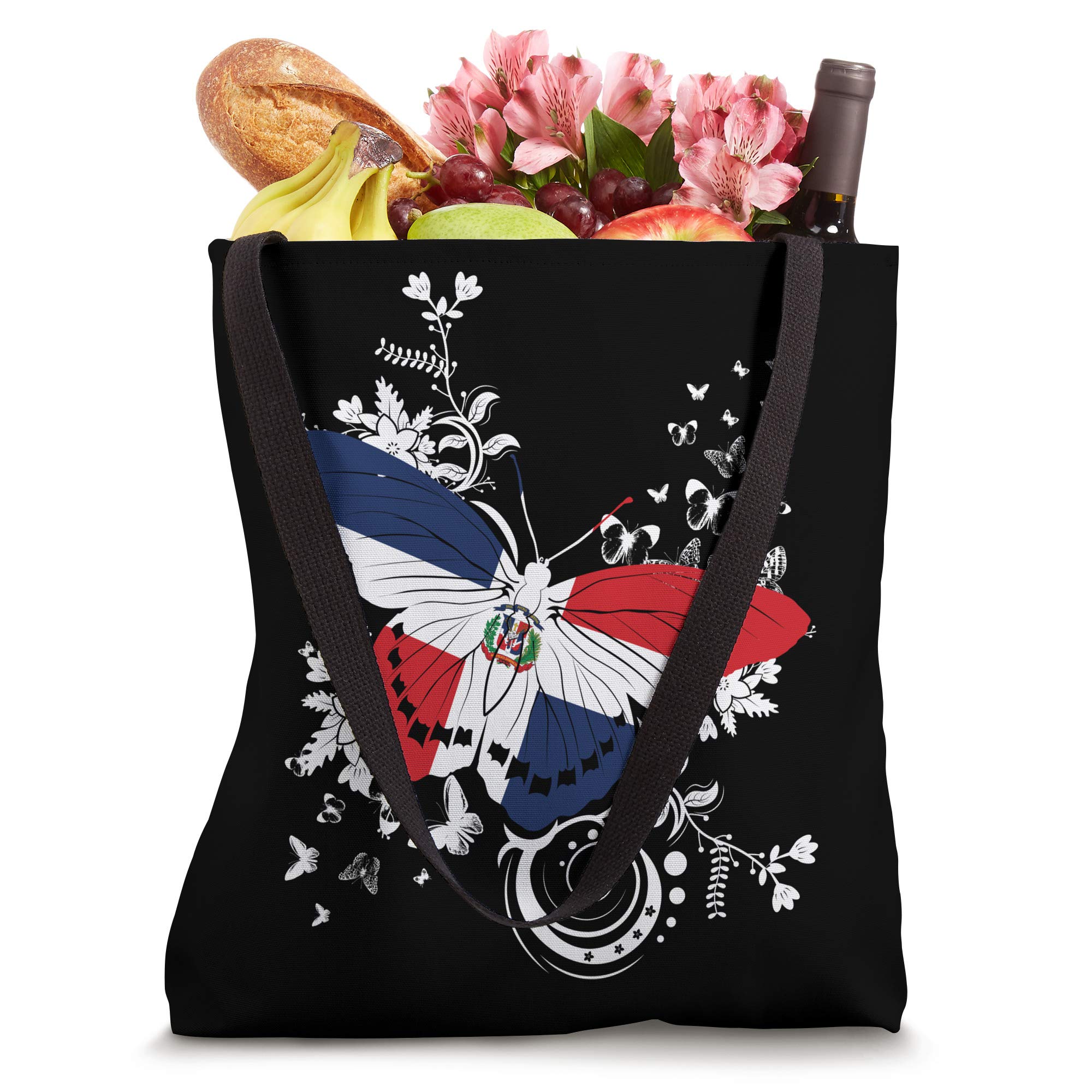 Dominican Republic Butterfly Flag Proud Dominicana Tote Bag