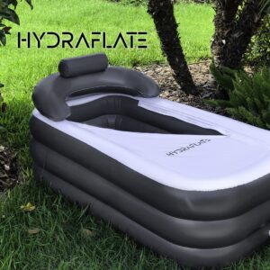 Hydraflate 63"x33" Inflatable Bathtub Adults, Cold Plunge Tub, Ice Bath Tub For Athletes, Foldable Bathtub, Portable Bathtub Adult, Collapsible Bathtub, Freestanding Bath for Indoor or Outdoor Use