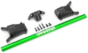 traxxas 6730g - chassis brace kit, aluminum, heavy duty, green